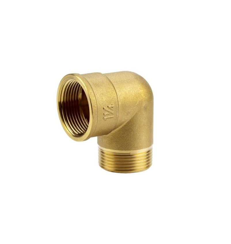 Brass Elbow Coupling with female and male thread 42 mm (G 1 1/4