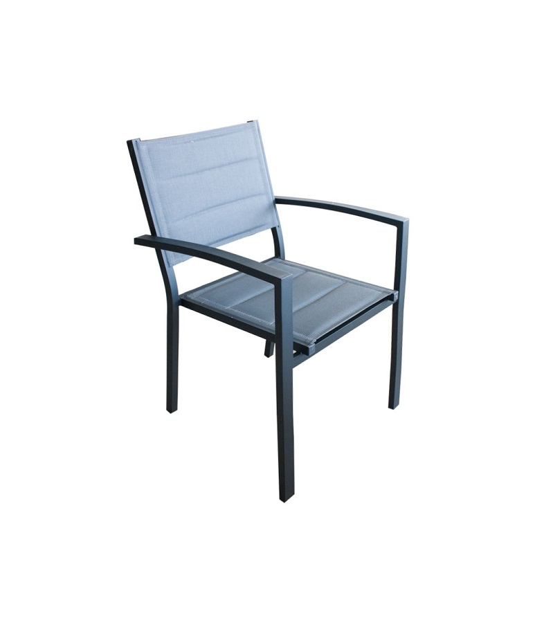 Outdoor chair GLORY COMFORT GRAY double textilene