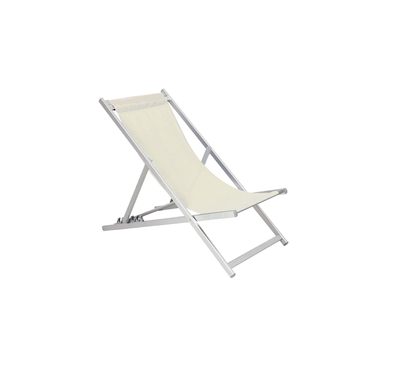 Steel beach chair Beige