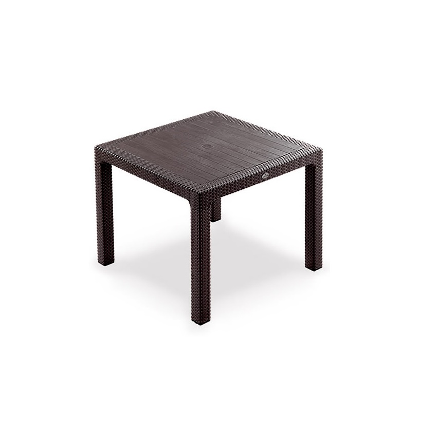 Square table NOVUSSI CLASSI RATTAN BROWN