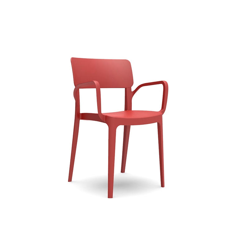 Chair NOVUSSI with armrest PANORA RED