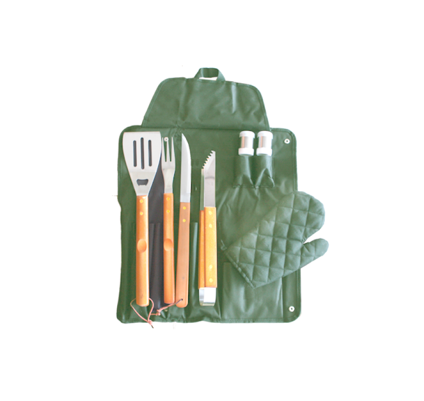 Set for barbecue with apron