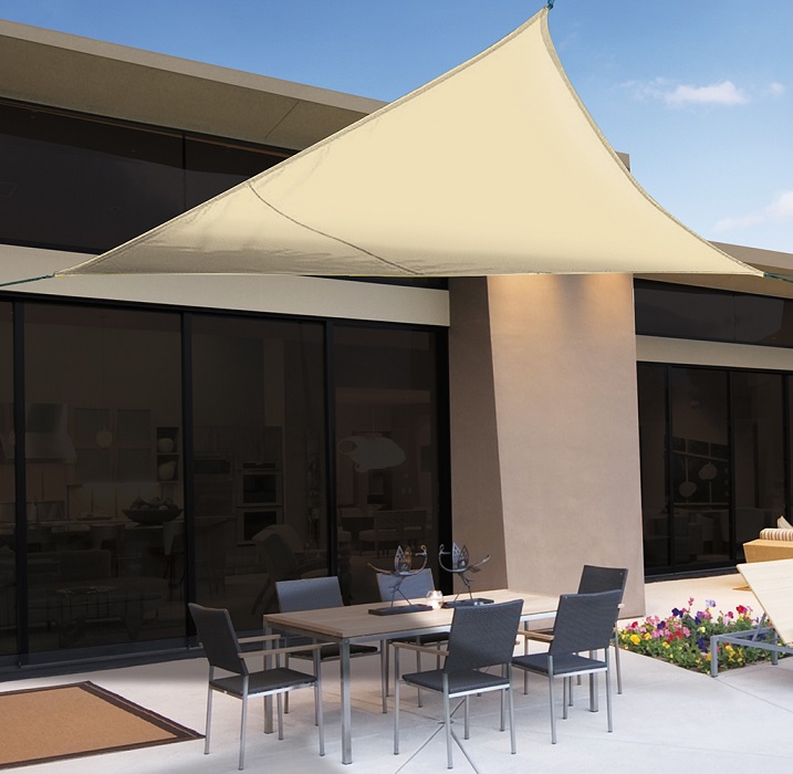 Triangular shading awning Nortene SUN-NET Kit