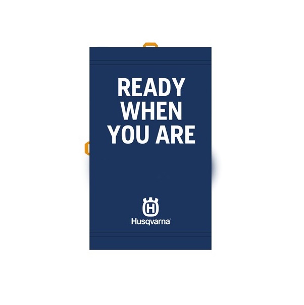 Husqvarna beach towel.