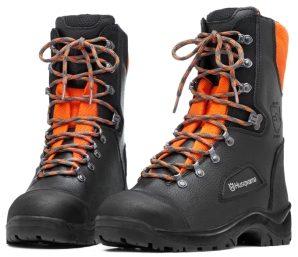 Protective leather boots with saw protection, Classic 20 Husqvarna