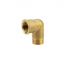 Brass Elbow Coupling with female and male thread 26,5 mm (G 3/4