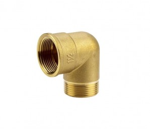 Brass Elbow Coupling with female and male thread 42 mm (G 1 1/4