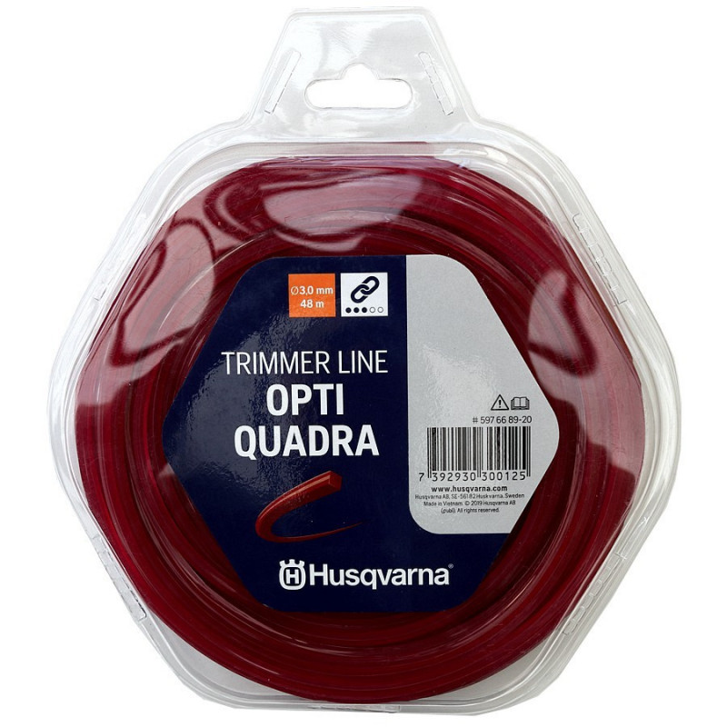 Корда Husqvarna Opti quadra Ø3,0mmx48m червено