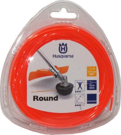 Въже за тример Husqvarna Opti Round Ø2,4mmx15m Donut Orange