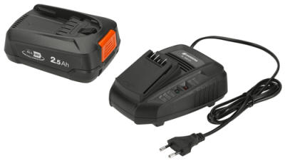 Gardena P4A battery (2.5AH) + charger (QC)
