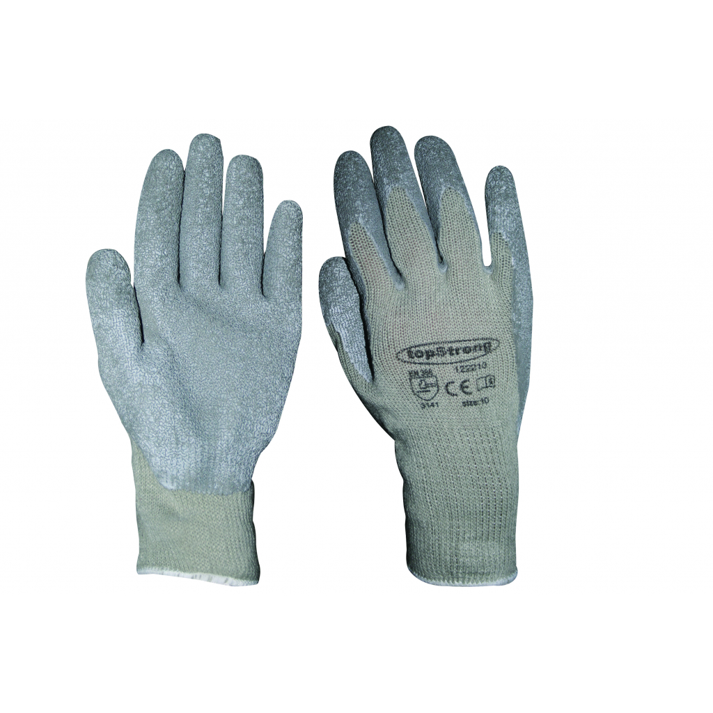 Grey shell with grey latex coating gloves TS-RU002