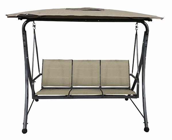 Градинска Метална люлка 200х110х162cm ШАМПАНСКО/АНТРАЦИТ