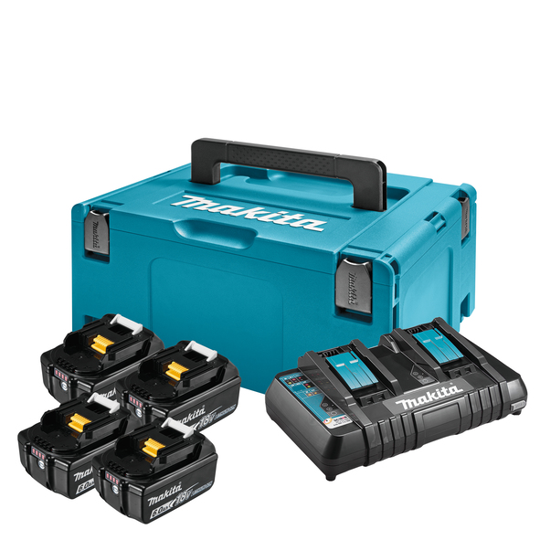 Комплект батерии Makita MAKPAC 3 BL1860Bx4, DC18RD