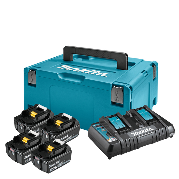 Комплект батерии Makita LXT MAKPAC 3 BL1850Bx4, DC18RD