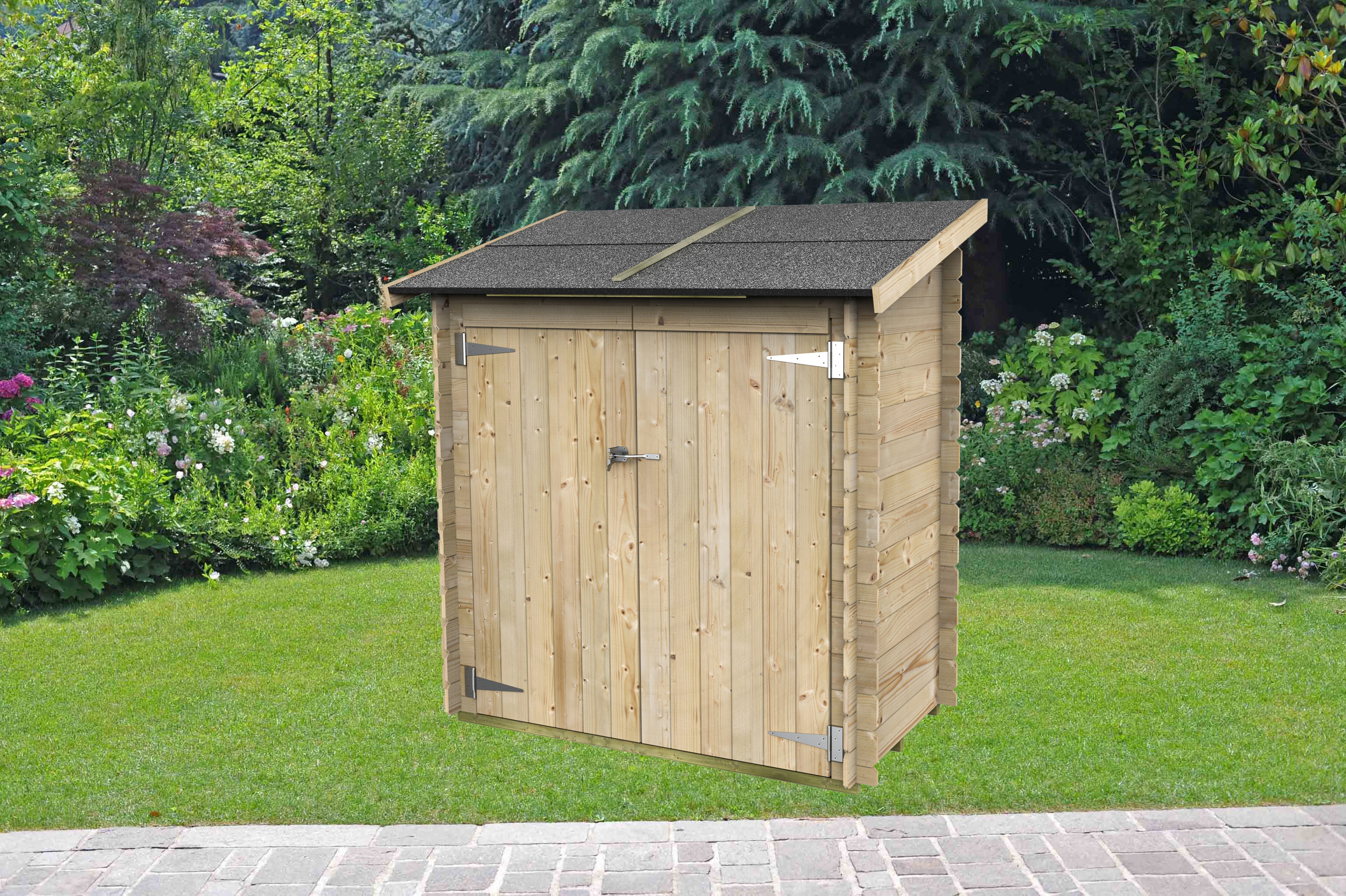 Garden house Alce Bh16 Ambrogio 155x85 cm PDC pefc grey coloured