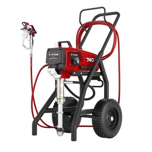 Безвъздушна машина за боядисване Titan Impact 740 Cart, 1725 W, 221 bar, 3 л/мин, 15 м маркуч