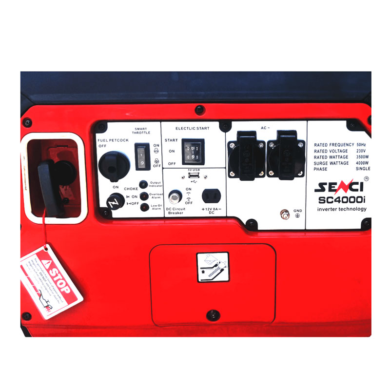 Инверторен бензинов генератор Senci SC-4000i – 4 kW, 230 V, 223 см³, 13.2 л.