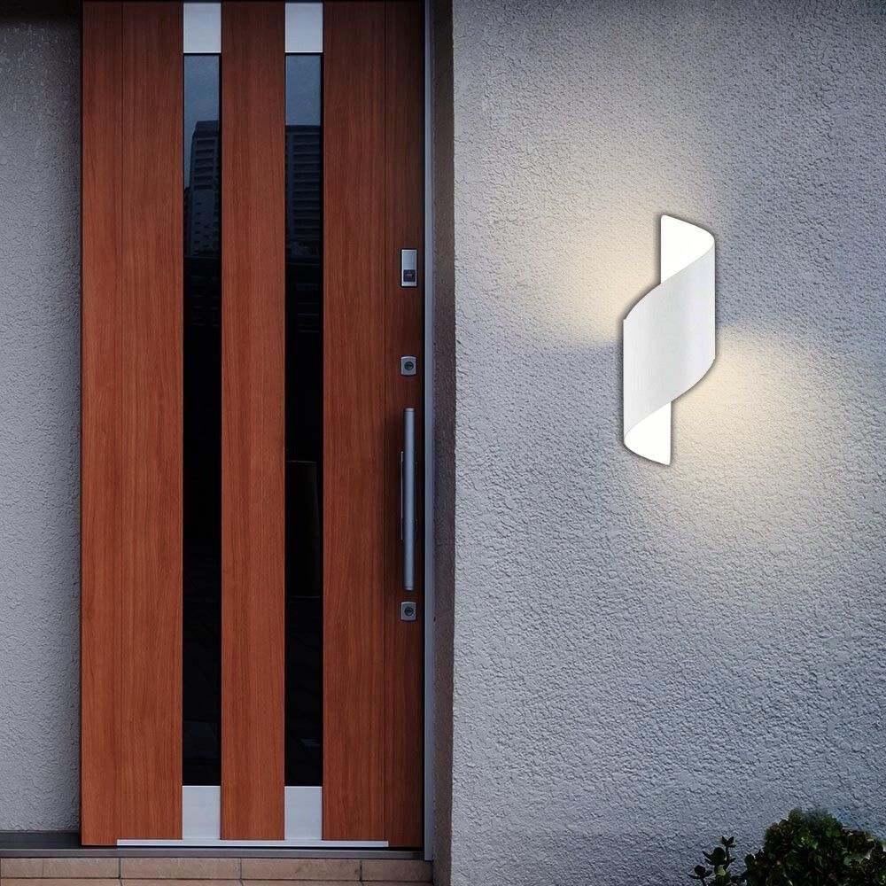 Фасаден аплик APOLLO LED 2x5W – бял, 4000K, IP54 | Външно LED осветление Vivalux