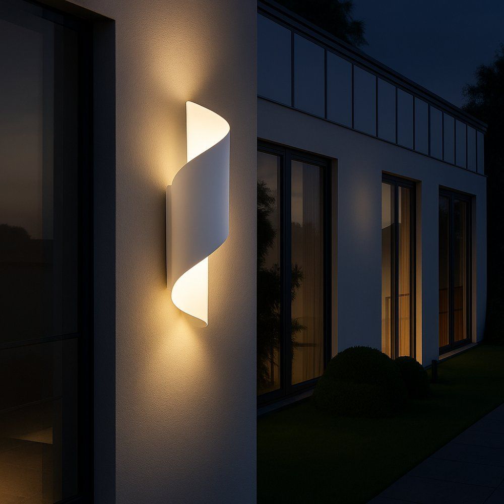 Фасаден аплик APOLLO LED 2x5W – бял, 4000K, IP54 | Външно LED осветление Vivalux