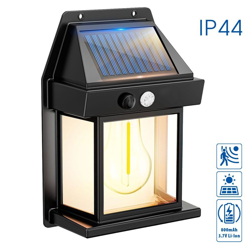 Соларно фасадно LED тяло със сензор CABANA SOLAR LED ∙ PIR ∙ 3000K ∙ IP44 | Външно осветление Vivalux