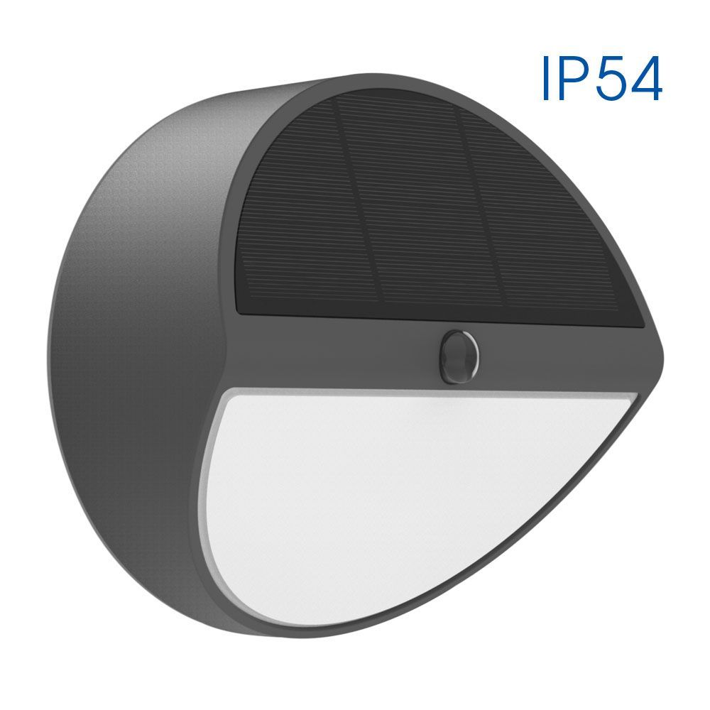 Соларно LED тяло със сензор за движение LORNO SOLAR LED ∙ PIR ∙ 4000K ∙ IP54 | Външно осветление Vivalux