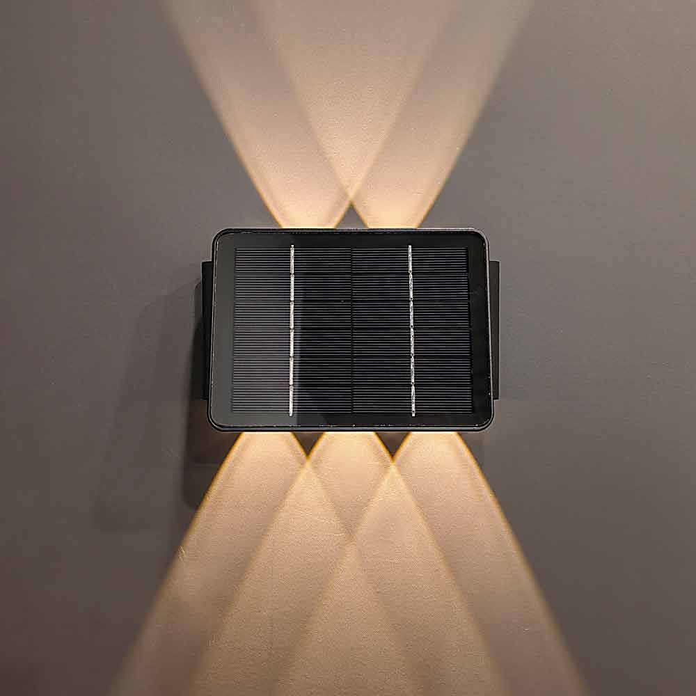 Соларен LED аплик DOMINO SOLAR LED ∙ 10W ∙ 4000K ∙ IP54 | Фасадно осветление с ефект 5 лъча