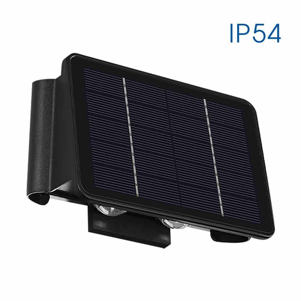 Соларен LED аплик DOMINO SOLAR LED ∙ 10W ∙ 4000K ∙ IP54 | Фасадно осветление с ефект 5 лъча