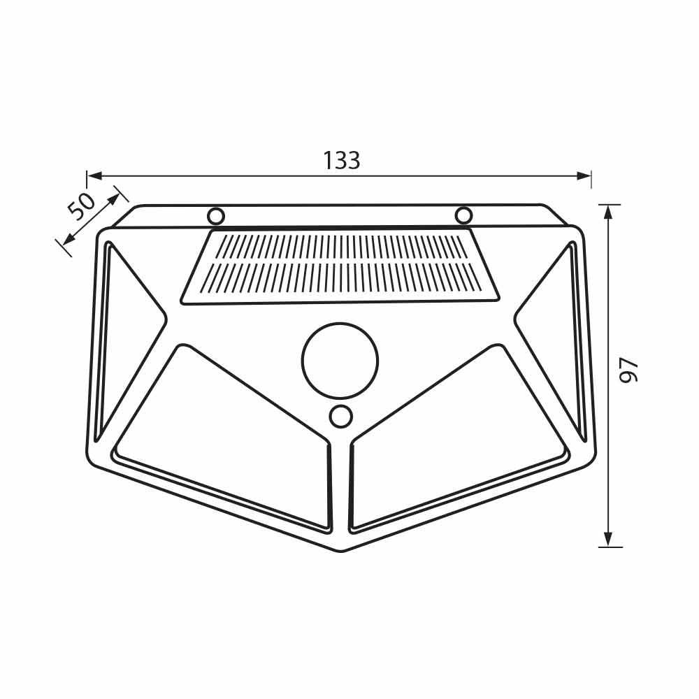 Соларен LED аплик със сензор VAST SOLAR LED ∙ 0.7W ∙ 150lm ∙ 4000K ∙ IP44 | Външно осветление Vivalux