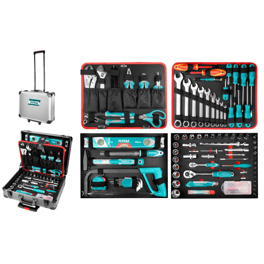 TOTAL Hand Tool Kit in Case, 147 Pieces | Price | GardenMax