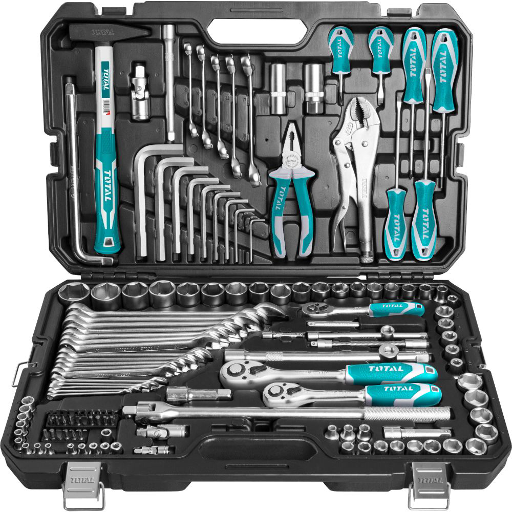 TOTAL INDUSTRIAL Tool Set in PVC Case, 142 Pieces | Price | GardenMax