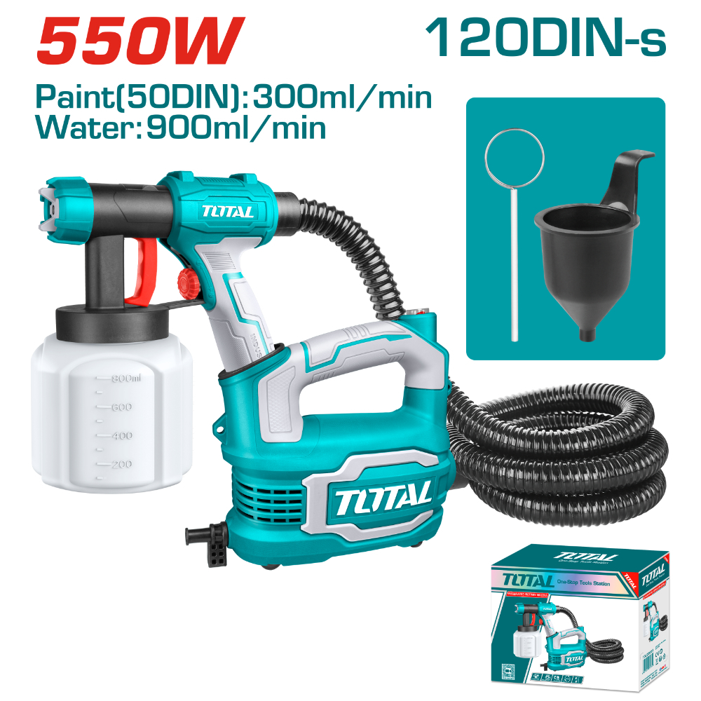 Електрическа система за боядисване TOTAL Industrial, HVLP, 550 W, 0.85 L/min