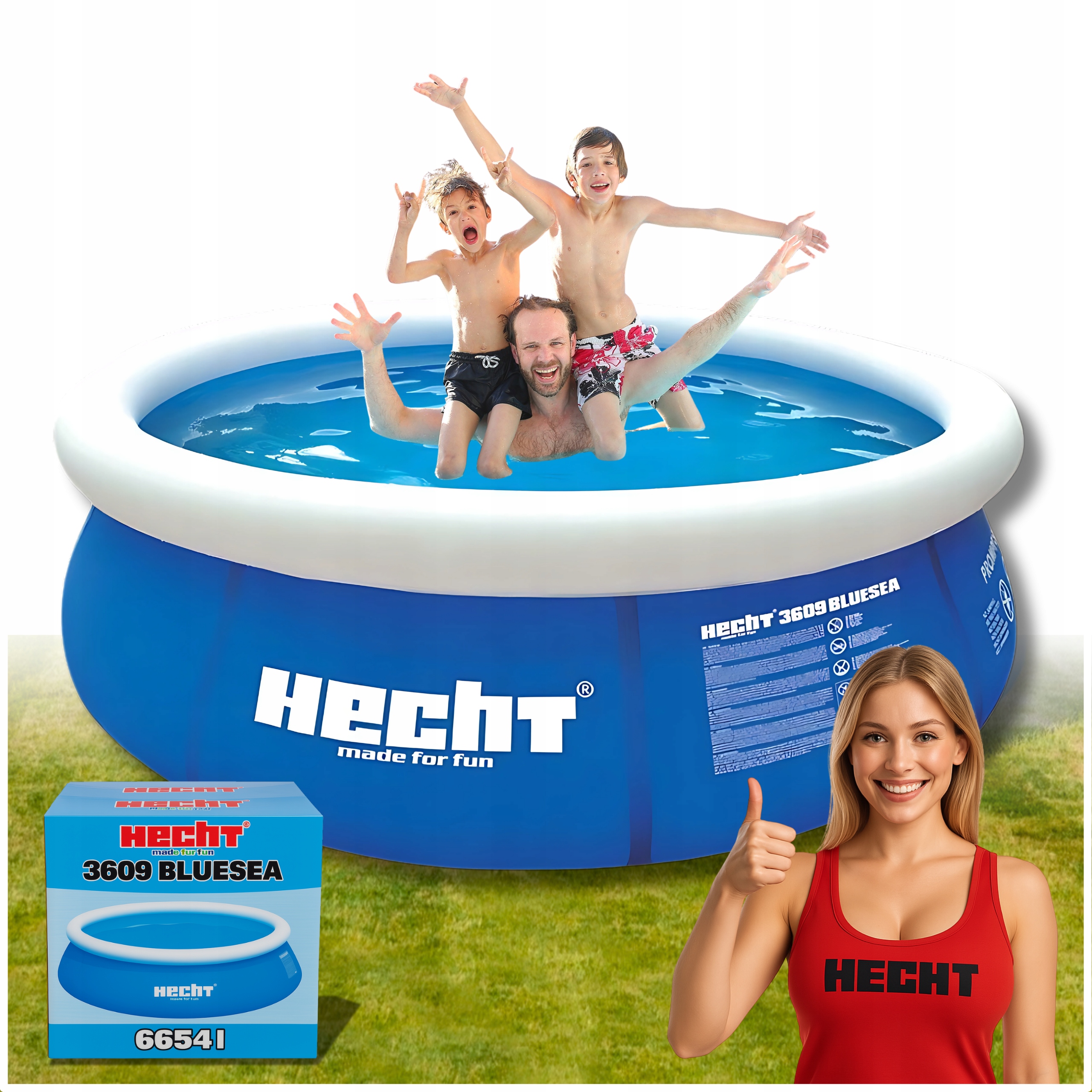 Pool HECHT 3609 BLUESEA, 360 x 90 cm, 6654 L