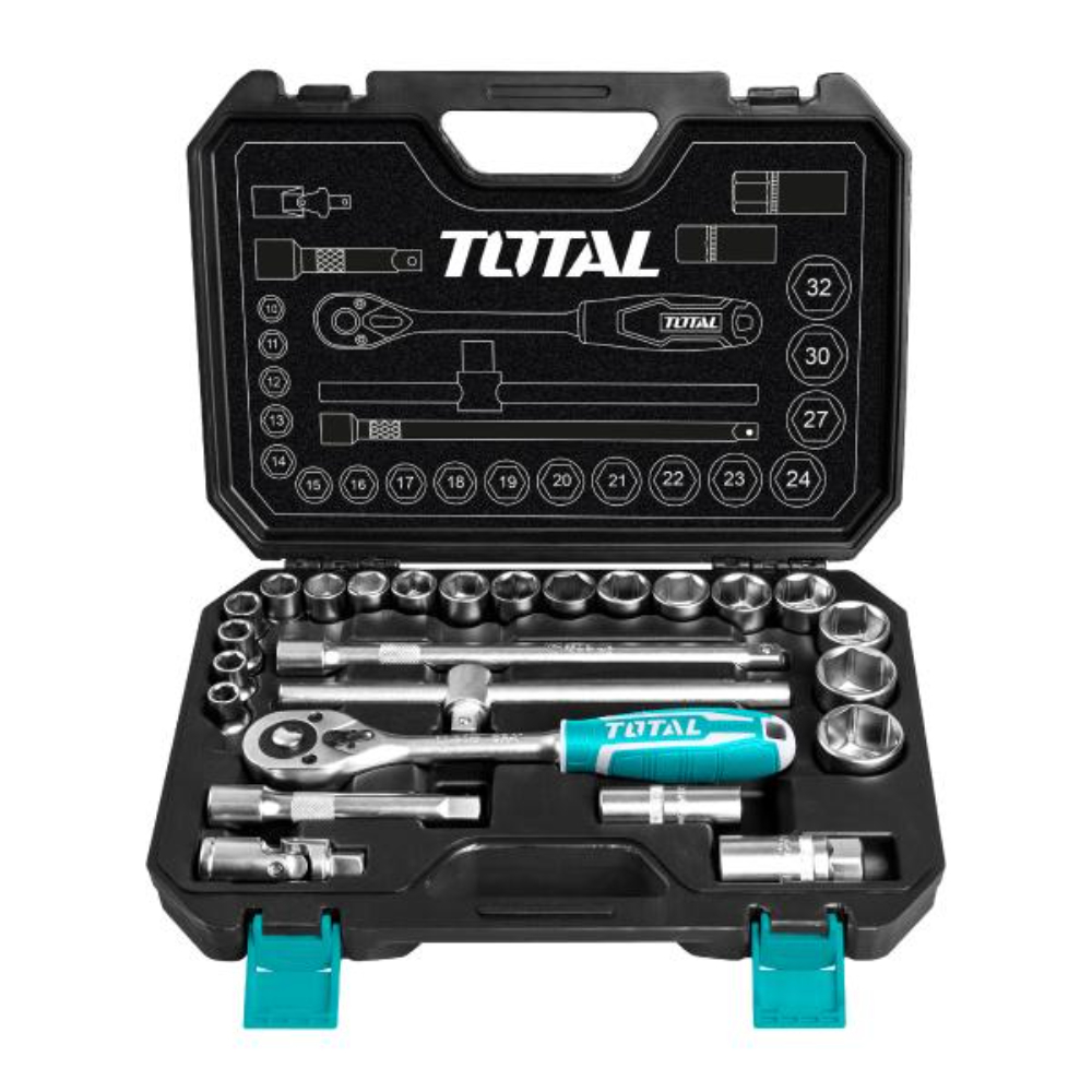 TOTAL INDUSTRIAL Tool Set 1/2", 25 Pieces | Price | GardenMax