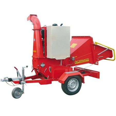 Професионална дробилка за клони CARAVAGGI BIO 300 с дизел Kohler Lombardini KDW 1003 + NO STRESS + Шаси до 80 км/ч