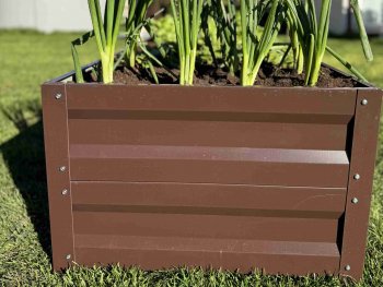 Градинска леха Primaterra Choco 1 x 0.65 x 0.2 м, поцинкована стомана, кафява