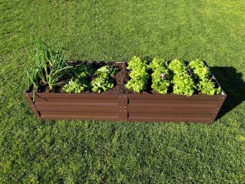Primaterra Choco Garden Bed 1 x 0.65 x 0.2 m, Galvanized Steel, Brown