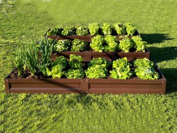 Primaterra Choco Garden Bed 1 x 0.65 x 0.2 m, Galvanized Steel, Brown