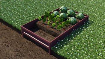 Primaterra Choco Garden Bed 1 x 0.65 x 0.4 m, Galvanized Steel
