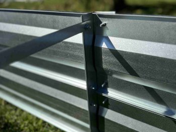 Primaterra Zinc Garden Bed 1 x 1 x 0.2 m, Galvanized Steel, 7.6 kg
