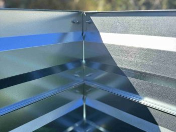 Primaterra Zinc Garden Bed 1 x 1 x 0.2 m, Galvanized Steel, 7.6 kg