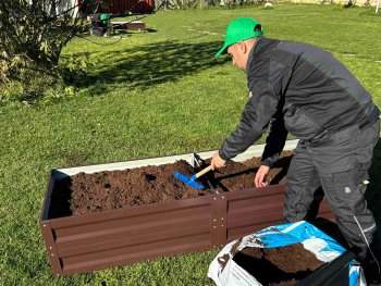 Primaterra Choco Garden Bed 1 x 1 x 0.2 m, Galvanized Steel, 7.6 kg