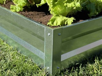 Градинска леха Primaterra Zinc 3 x 1 x 0.2 м, поцинкована стомана, сива