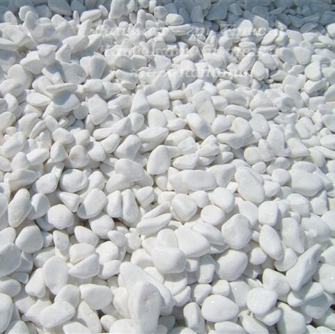 White Decorative Marble Stones 1 Ton for Garden and Yard