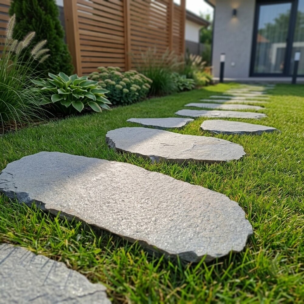 MAXI Natural Gneiss Japanese Garden Stepping Stone over 45 cm - Price per Piece