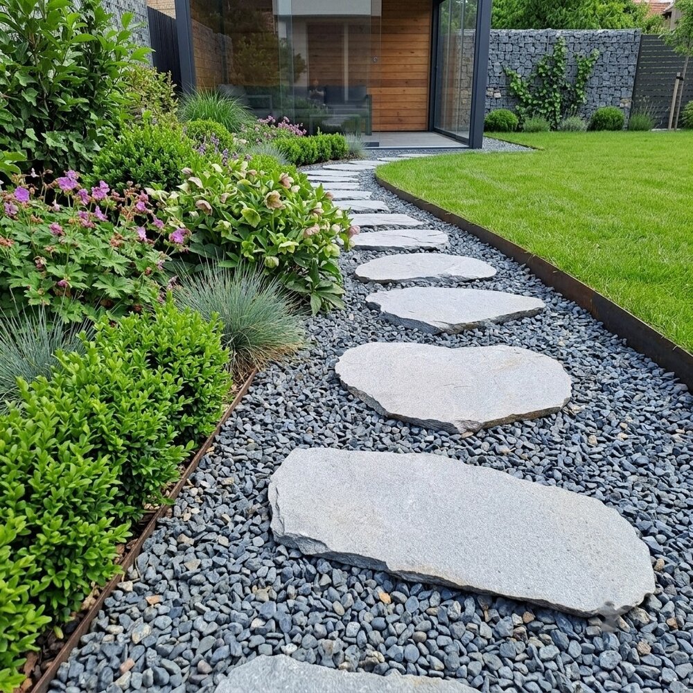 MAXI Natural Gneiss Japanese Garden Stepping Stone over 45 cm - Price per Piece