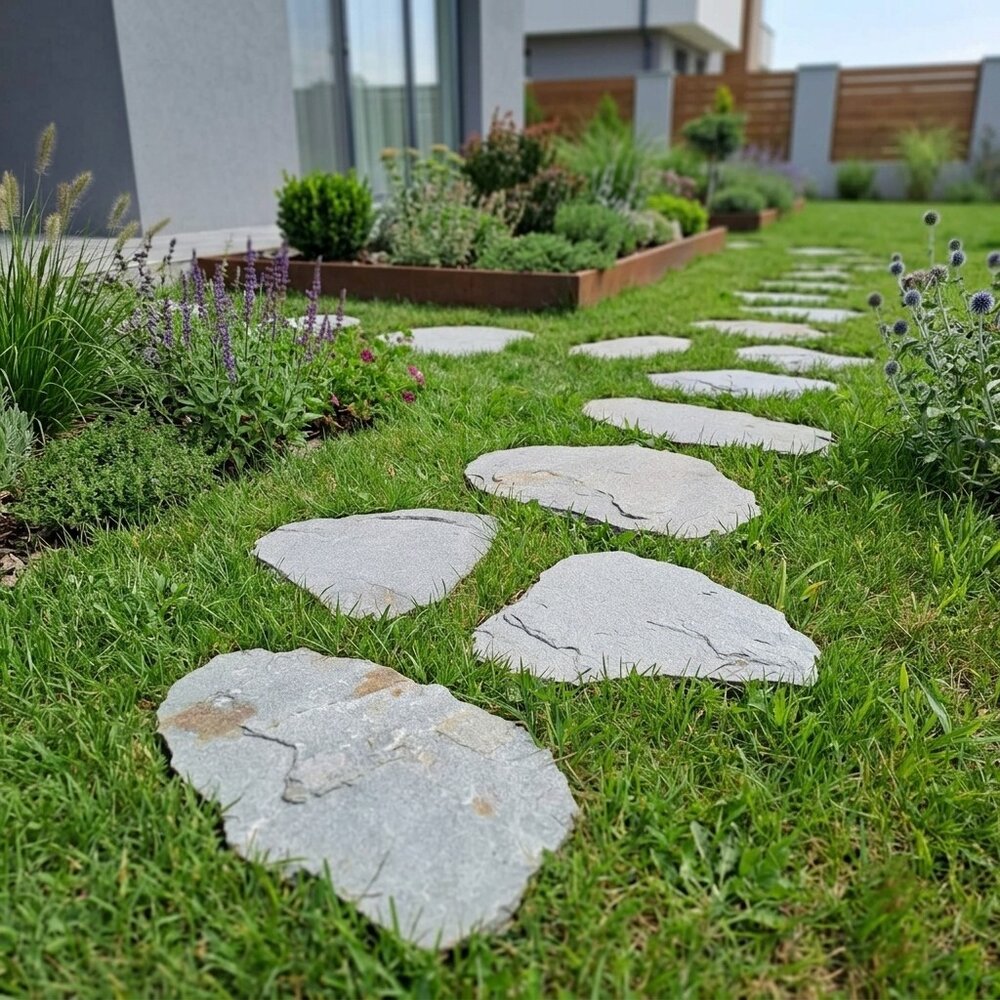 Natural Gneiss Garden Stepping Stone 35–45 cm - Price per Piece