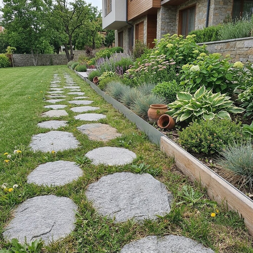 Natural Gneiss Garden Stepping Stone 35–45 cm - Price per Piece