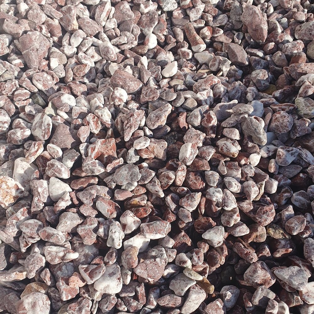 Red Decorative Marble Stones 1 Ton for Garden and Yard