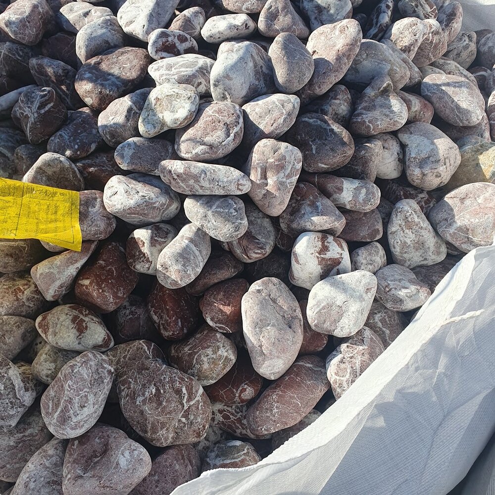 Red Decorative Marble Stones 1 Ton for Garden and Yard