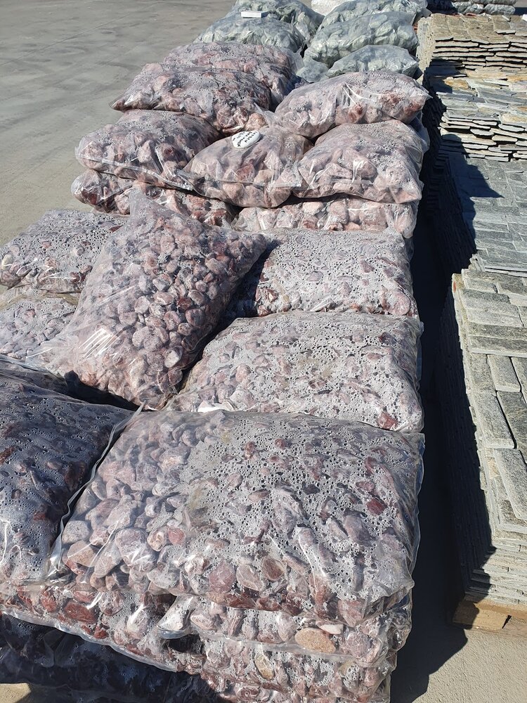 Red Decorative Marble Stones 1 Ton for Garden and Yard